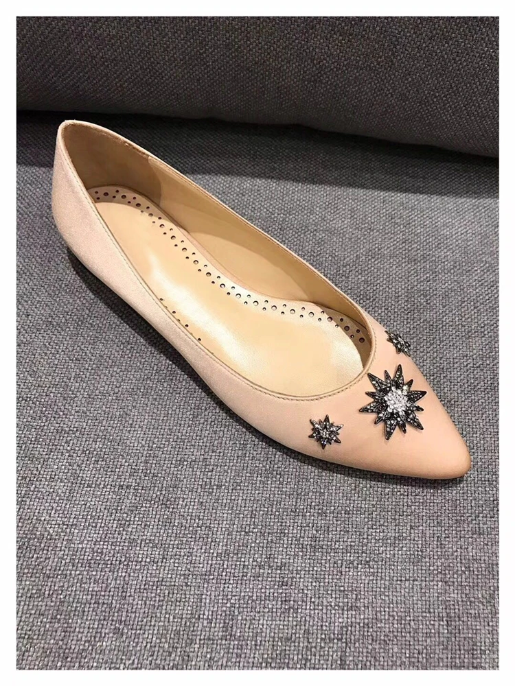

Hot Spring New Suede Women Pumps Glitter Crystal Embellished Shoes Women Slip On Wedding Chic Nightclub Shoes Sapato Feminino