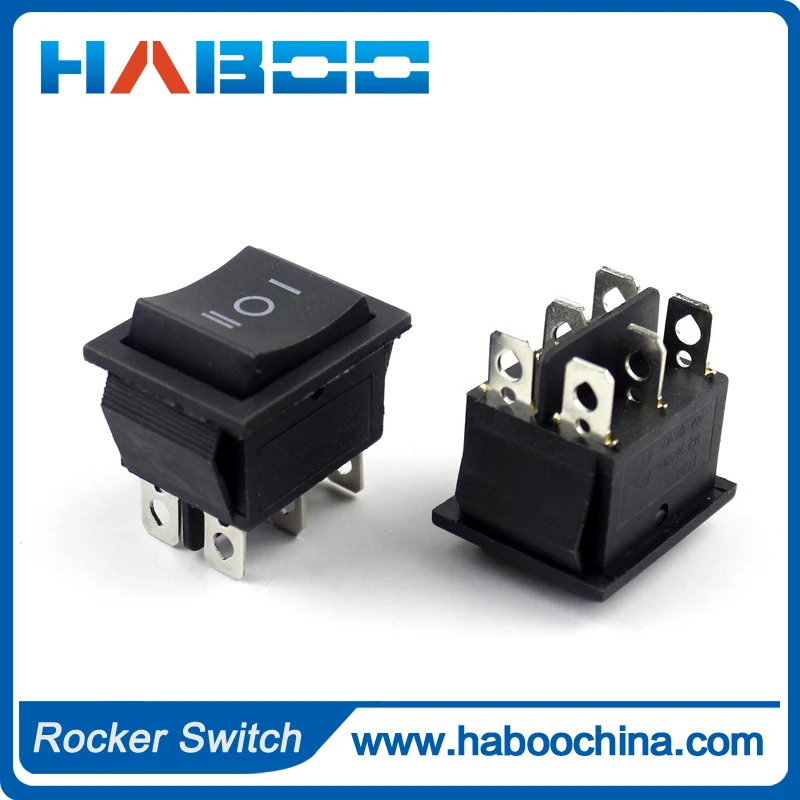 

5pcs packing shipping free Latching Rocker Switch 16A 250VAC 20A 125VAC KCD4 DPST on-off-on 3position switch