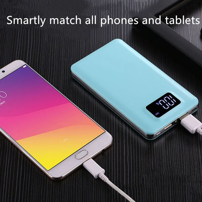 Soodoo для xiaomi 10000mAh lcd Quick Charge 3,0 2 USB power Bank для iPhone XM 8 7 6 huawei зарядное устройство Powerbank QC3.0