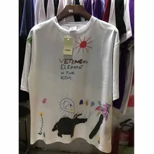 Новинка, Летние Стильные футболки с граффити, Vetements, 1:1, лучшее качество, хлопковая Повседневная футболка в стиле хип-хоп, футболки High Street Vetements