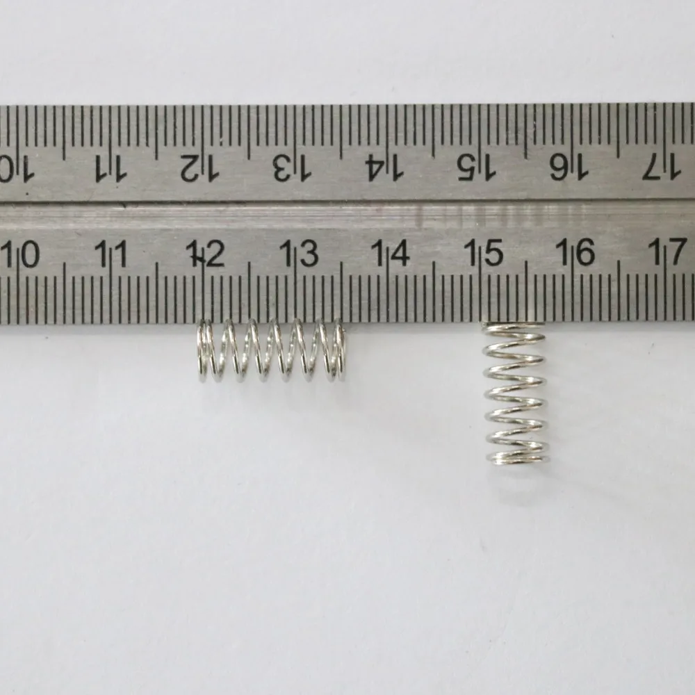 

Free Shipping 3D Printer Platform Compression Springs 100pcs 0.7*7*15mm Metal Springs