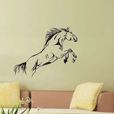 Home Decor прыжки Horse стены виниловые наклейки искусство домашнего Графика DIY обои Home Decor прыжки Horse стены виниловые наклейки искусство домашнего Графика DIY обои