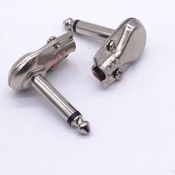 

10pcs/lot6.35mm rectangular single sound channel guitar plug 90 degree Angle 6.5 sophomore core audio microphone amplifier joint