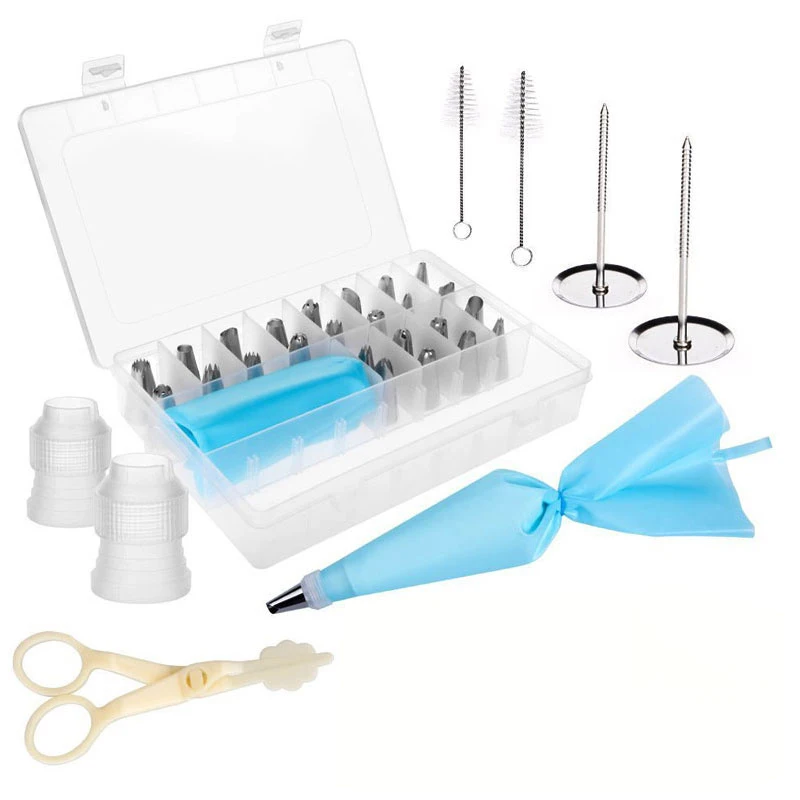 

Higger Cake Decorating tips set Stainless Steel Icing Piping Nozzles DIY Household Baking tools Reusable Pastry bags Couplers