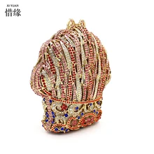 Xiyuan Брендовые женские роскошные Стекло diamond Вечерние сумки Bling классический Для женщин со стразами клатч Сумки сумочка свадебные сумки
