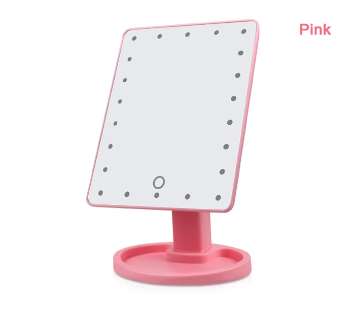 USB СВЕТОДИОДНЫЙ светильник для косметического макияжа с сенсорным сенсором, зеркало для макияжа, 1X 10X Настольный светильник с регулируемой яркостью для туалетного столика, лампа для туалетного столика