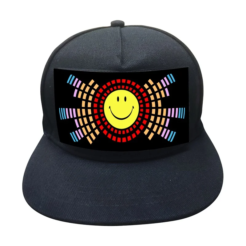 Light Up Sound Activated Baseball Cap DJ LED Flashing Hat With Detachable Screen For Man Woman - Цвет: 5