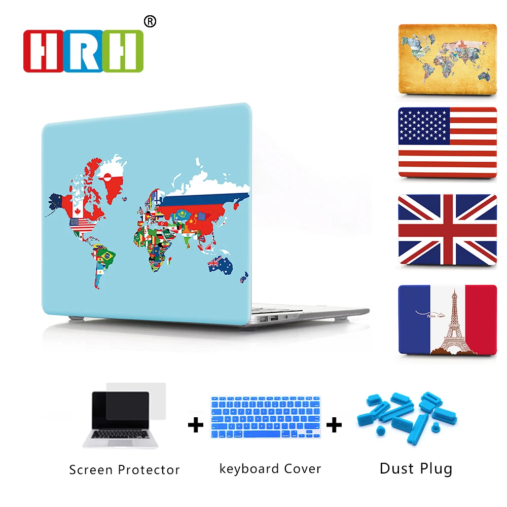 

Flags of the World Map Laptop Body Shell Protective Hard Case for 2016 New Macbook Pro 13" A1708 Retina 15" w/without Touch Bar