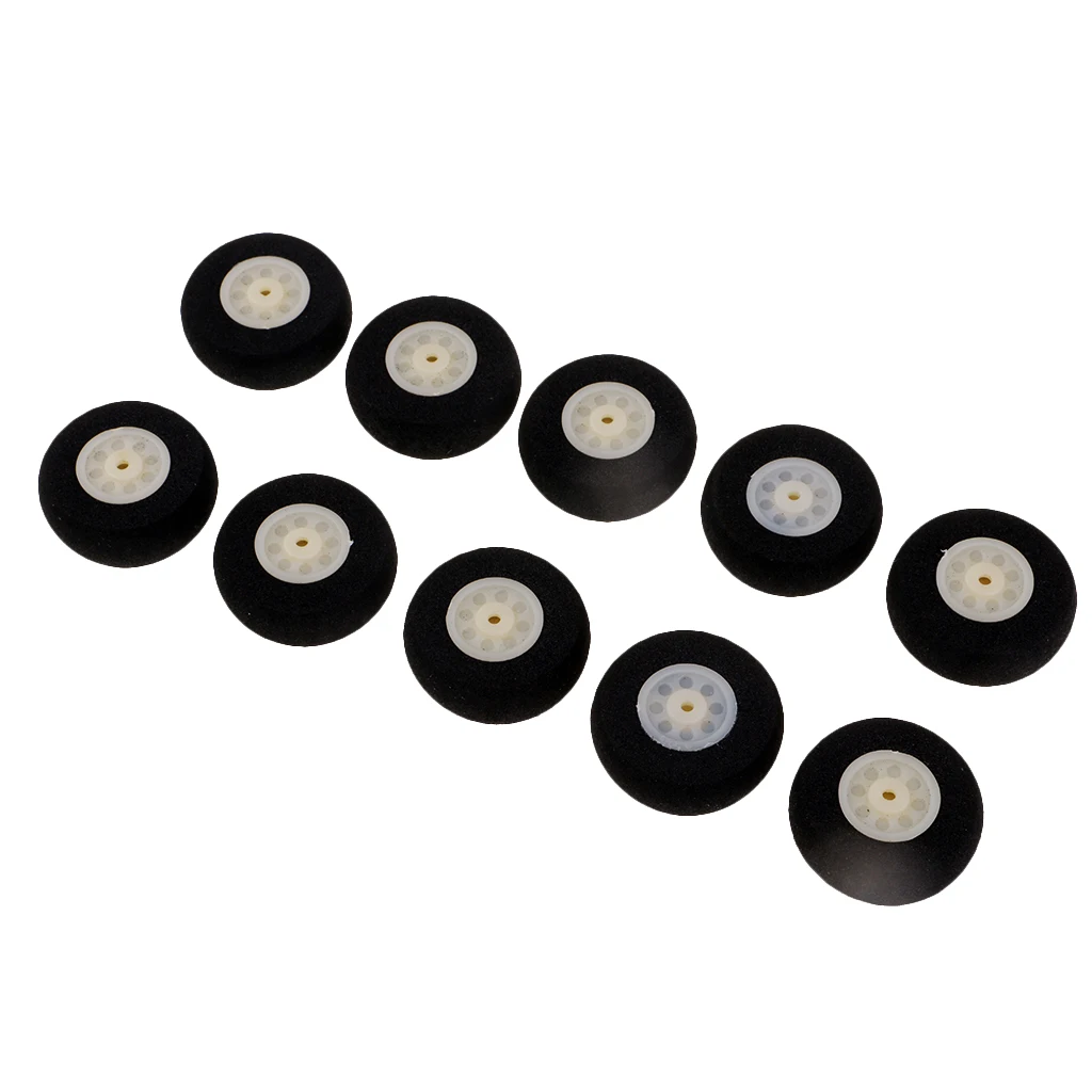 10pcs 30mm 40mm 50mm sponge wheel rc airplane aircraft wheels foam wheels tire