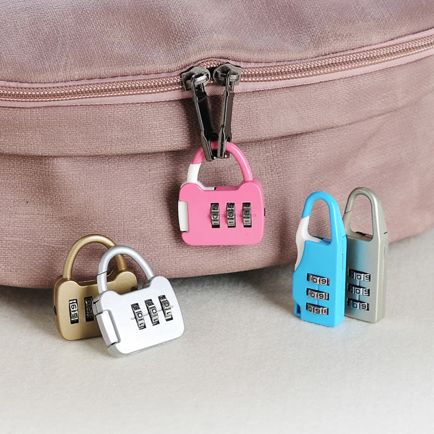 

Padlock 3 Digit Dial Combination Code Number Lock For Luggage Zipper Bag Backpack Handbag Suitcase Drawer