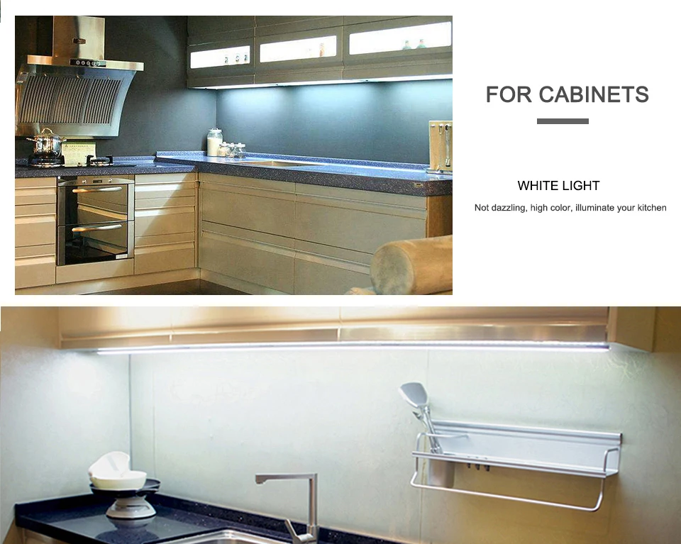 Hand Sweep Switch LED Under Cabinet Kitchen Light Bedroom Wardrobe Closet Night Lights (9)