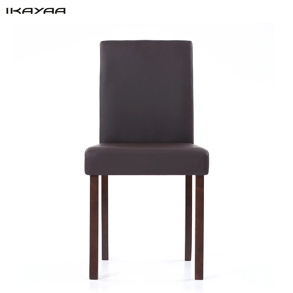 IKayaa US Stock 2PCS Set Of 2 Modern Faux Dining Chairs High Back