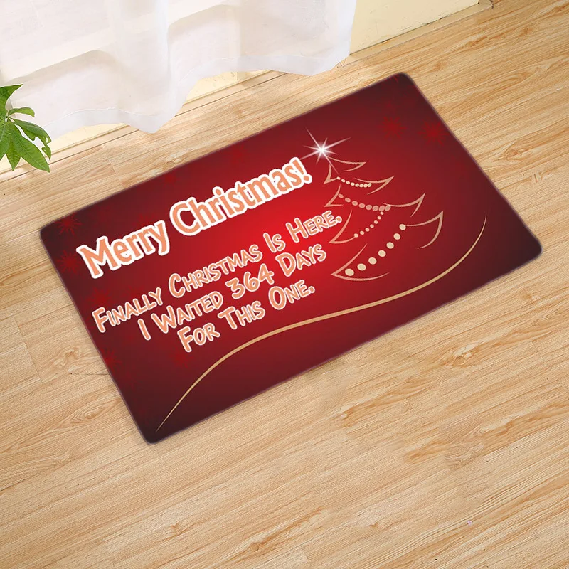 BLRISUP веселые рождественские украшения дверной коврик Санта-Клаус фланелевый с принтом напольный коврик нескользящий Рождественский