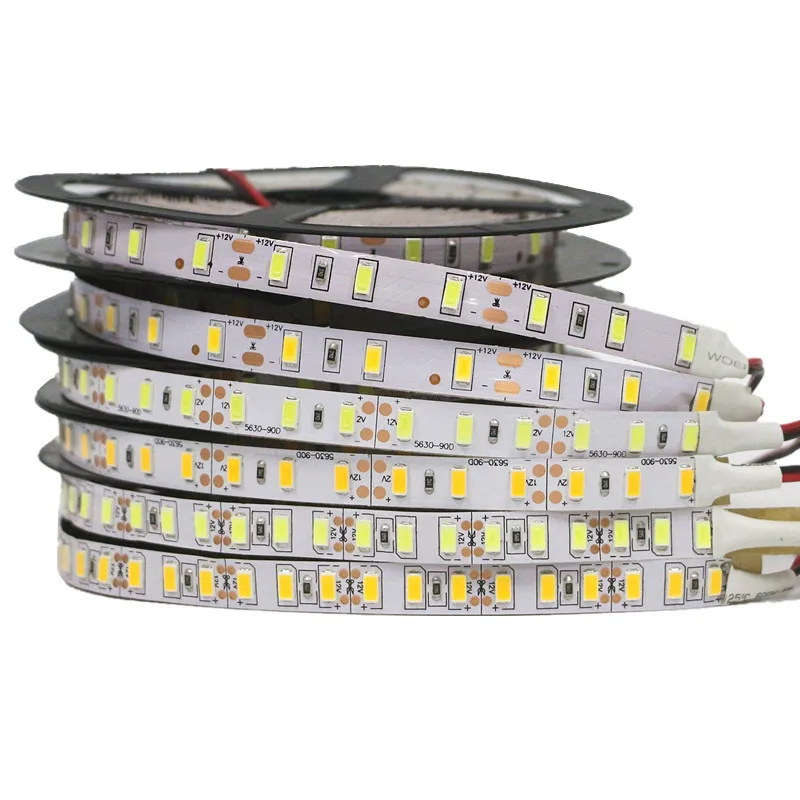 

Super Bright 1m 2m 3m 4m 5m SMD 5630 LED strip flexible light DC 12V Not Waterproof IP20 60/90/120 leds/m diodes Lamp Warm White