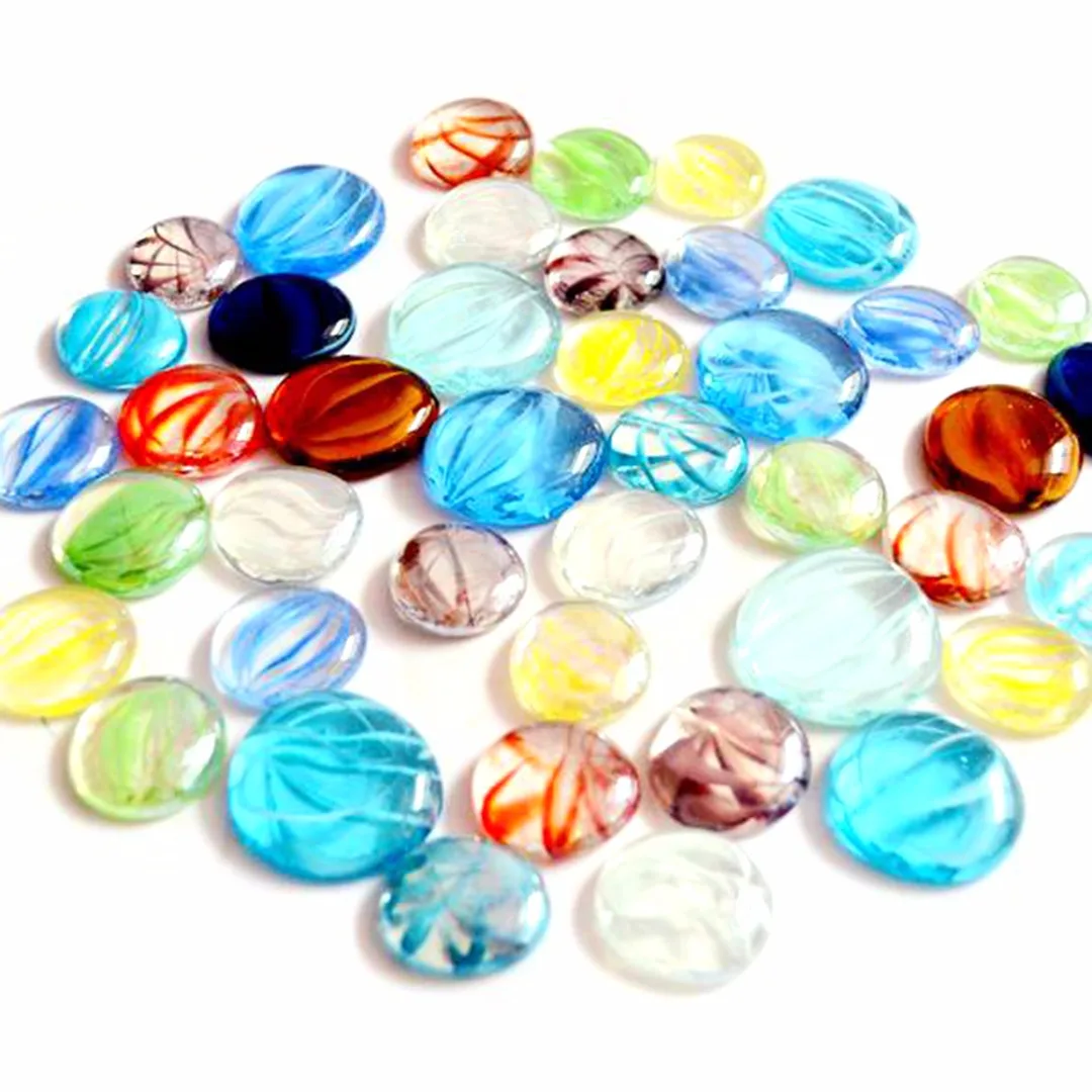 New 100g DIY  Mixed Color Glass Gems Mosaic Tiles Pebbles Nuggets for DIY Projects