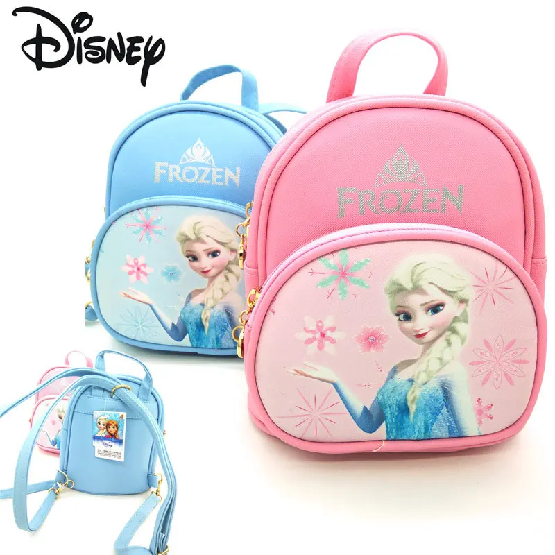 Дисней мультфильм принцесса Холодное сердце Эльза дети плечо рюкзак девушка сумка PU наскальзывающаяся сумка 3 способа носить с собой