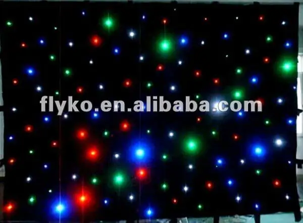 

Free Shipping 2x3m led video star cloth curtain fireproof