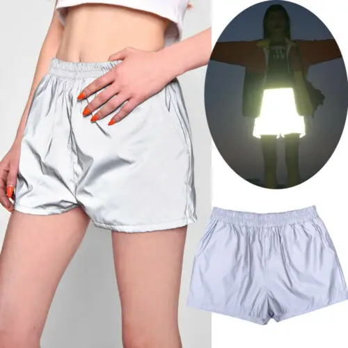 

Womens Reflective Luminous Shorts Hot Dance Party Casual Club Gym Wear Hot Shorts