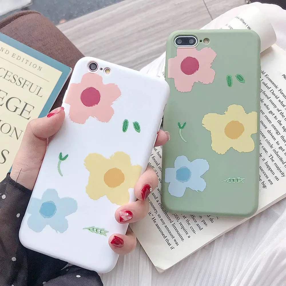 

TPU Case For iPhone X XS XR Xs MAx 8 Plus 7 Plus Case Soft TPU Flower Cover For iPhone 7 8 6 Plus 6s Plus Cases Anti-knock Cover