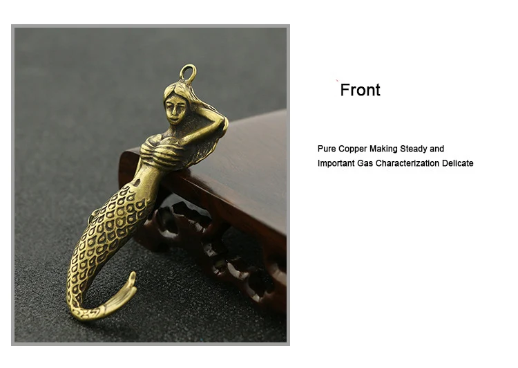 Brass Mermaid Keychain (6)