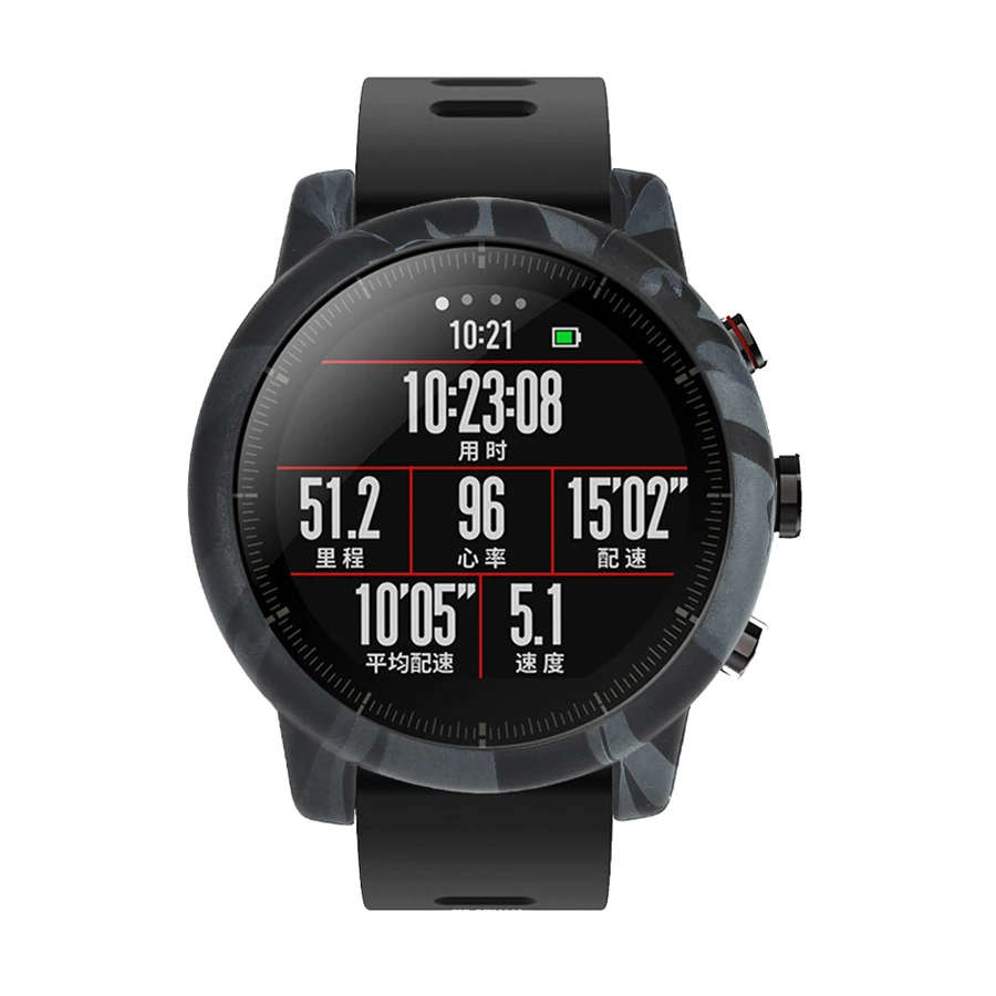 Камуфляжная Защита корпуса для Xiaomi Huami Amazfit 2/2 S Stratos полный каркас силиконовый чехол для Amazfit Stratos чехол