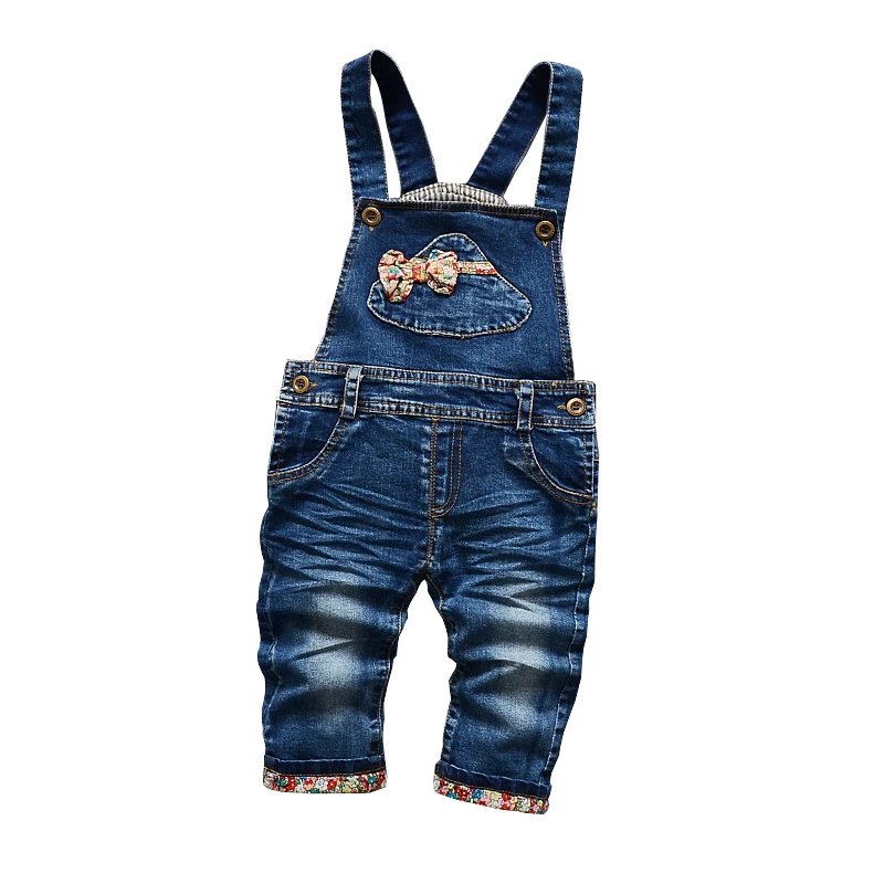 

spring autumn Baby girls demin pants bib baby girls cowboy children cartoon rompers kids overalls Free shipping