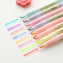 8 цветов двуглавый конфетный цветной маркер DIY цветная ручка художественное Рисование маркером набор живопись канцелярские принадлежности Детские Каракули ручка