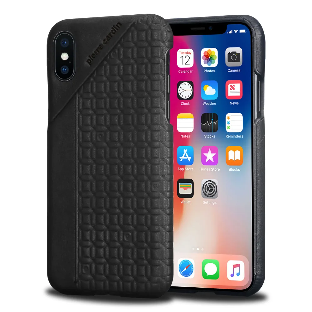 Роскошный чехол из натуральной кожи для Apple IPhone X XS Pierre Cardin тонкий с отделением