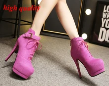 Women’s Sexy red bottom boots High Heels Platform Ankle Boots Shoes Autumn 2016 New Brand Fashion Boots women party shoes Y732