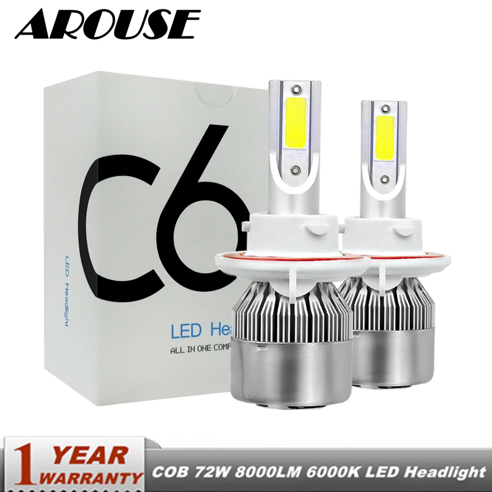 Car H7 LED Headlight Bulbs 8000LM 6000K 72W Beam High Power Lamp For SUV White