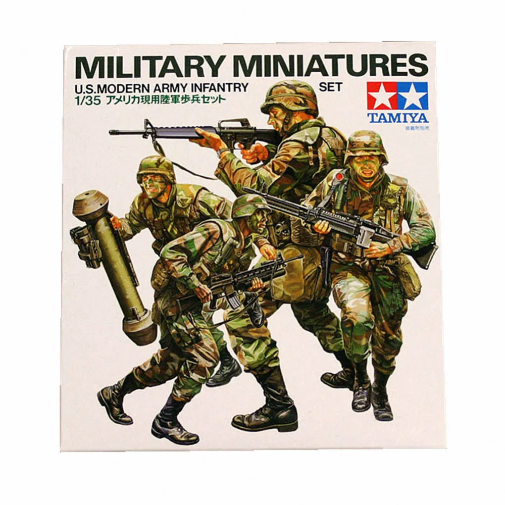 

OHS Tamiya 35133 1/35 US Modern Army Infantry Set Miniatures Assembly Military figures Model Building Kits G