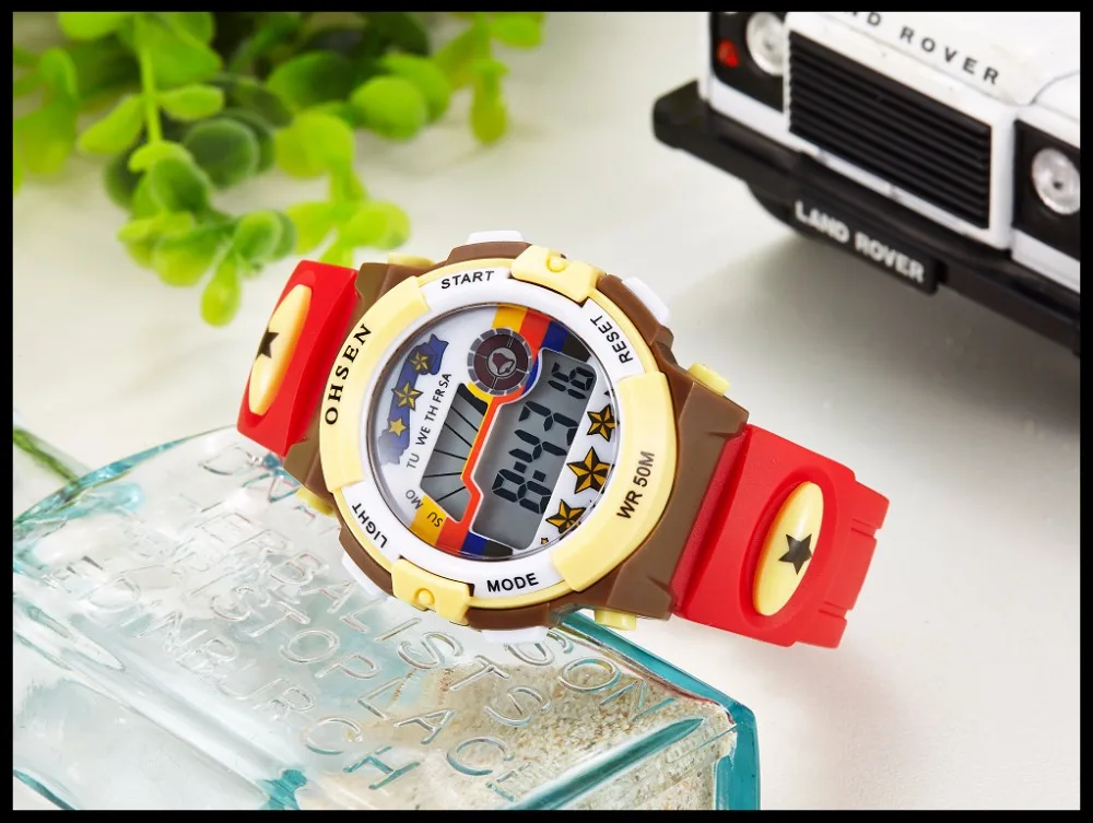 TOP 2017 OHSEN Brand Digital Quartz Watch Children Boy 50M Waterproof Watches Blue Silicone Strap LCD Backlight Alarm Clock (33)