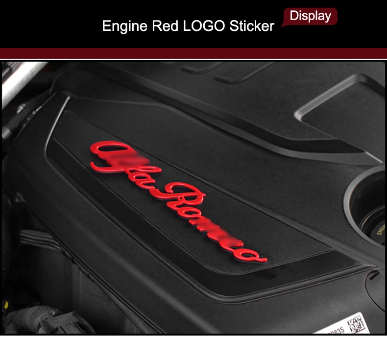 QHCP, автомобильный масляный чехол для топливного бака, логотип, наклейка, автомобильный стиль, АБС-пластик, эмблема двигателя, наклейка для Alfa Romeo Giulia