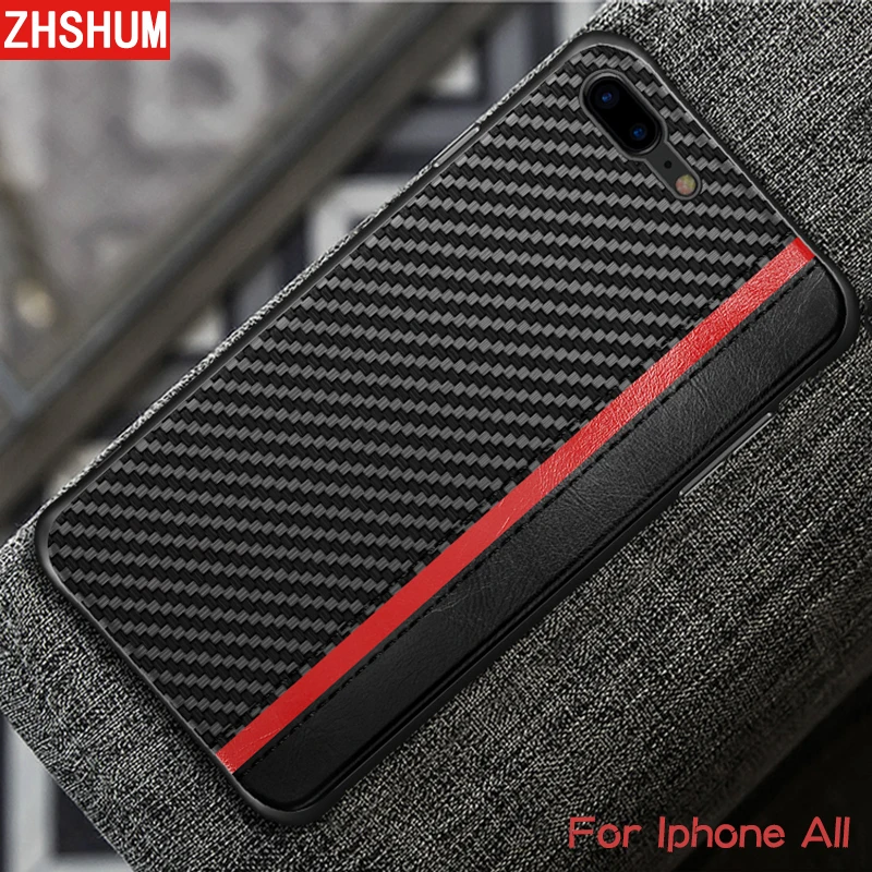 Роскошный чехол из углеродного волокна для Iphone XS MAX XR X 8 7 Plus 6s Чехол искусственной