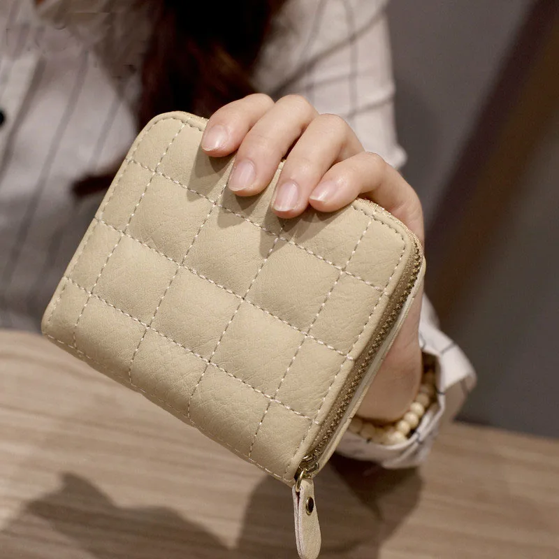 Women Short Wallets PU Leather Female Plaid Purses Nubuck Card Holder Wallet Fashion Woman Small Zipper Wallet With Coin Purse Women Short Wallets PU Leather Female Plaid Purses Nubuck Card Holder Wallet Fashion Woman Small Zipper Wallet With Coin Purse