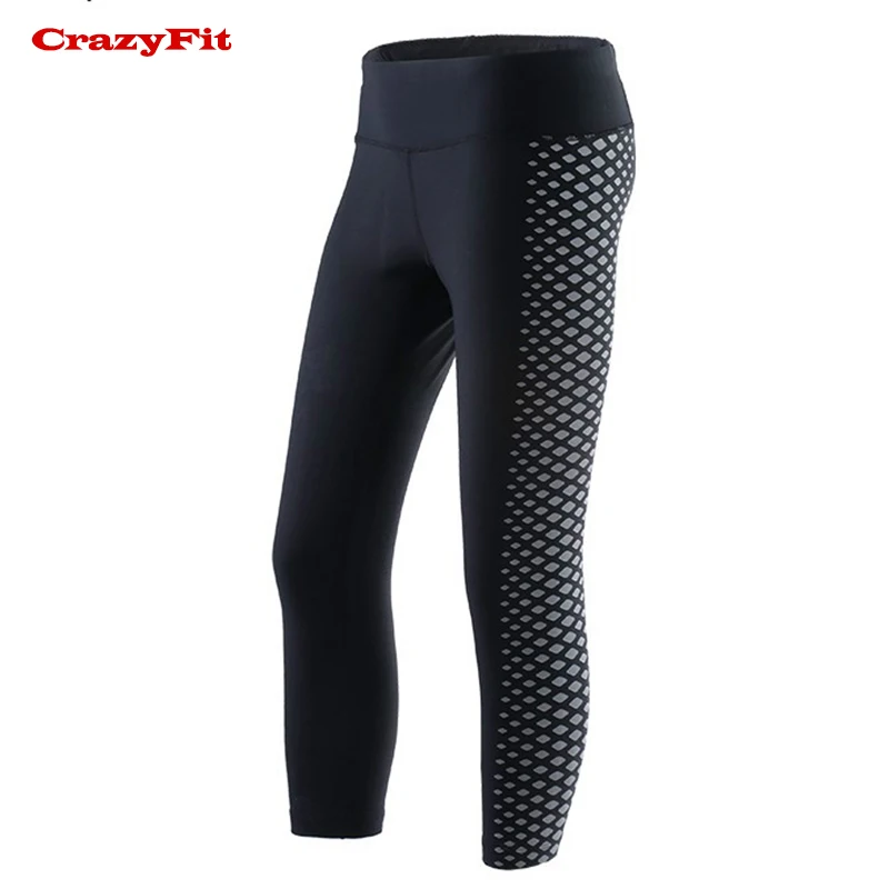 Женские компрессионные колготки CrazyFit спортивные лосины для фитнеса йоги сна с