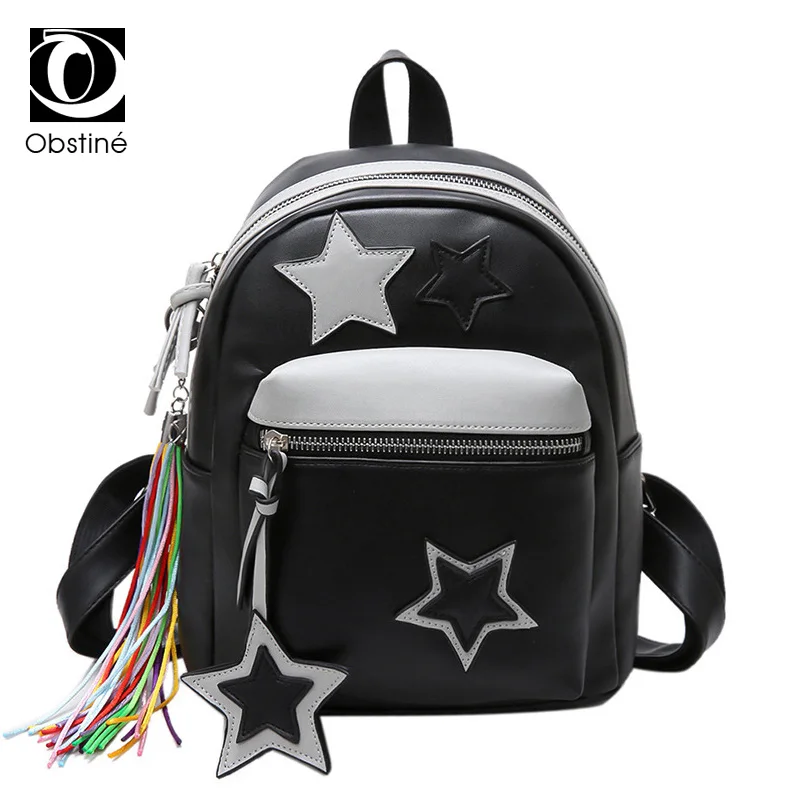 Women Backpack Small Size Black PU Leather Women's Backpacks Fashion