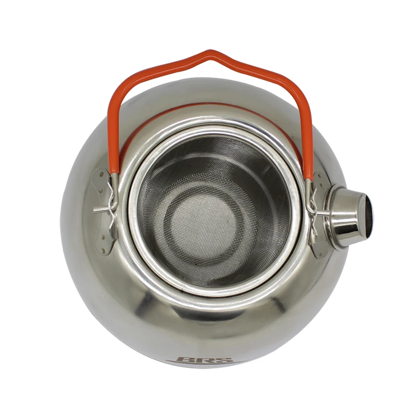 

BRS-TS06/07L outdoor camping fishing 304 food grade portable stainless steel teapot coffee pot kettle with tea strainer kettle
