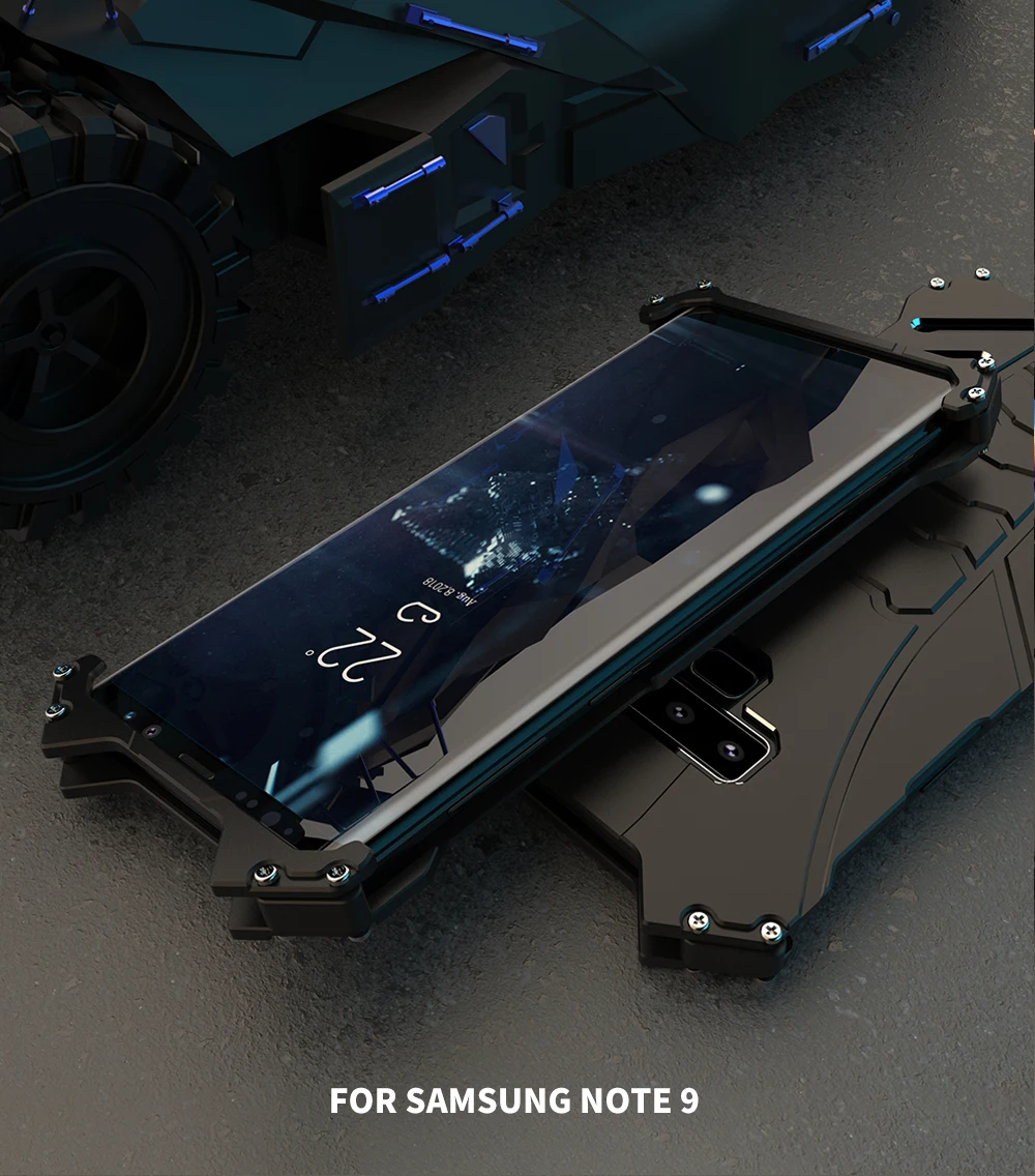 Для samsung Galaxy Note9 чехол алюминиевый металлический для samsung Galaxy Note 9 роскошный чехол Защитный чехол для телефона сверхпрочный