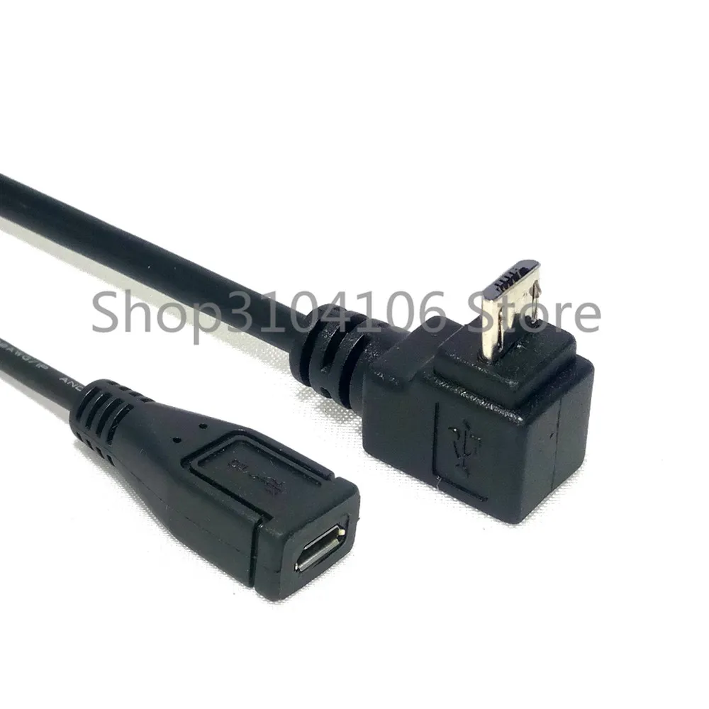 90 градусов под прямым углом 5Pin Micro USB мужчин и женщин m/f Расширение синхронизации данных мощность зарядный кабель шнур 25 см
