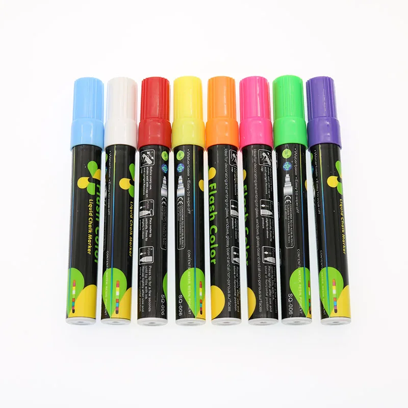

1pc/Erasable Highlighter on Whiteboard Fluorescent Liquid Chalk Marker Color Art Painting LED School Tips 8 Color Options