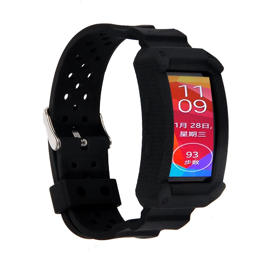 Силиконовый браслет для samsung Galaxy gear Fit 2(SM-R360) смарт-часы трекер-мягкий протектор экрана Замена ремешка