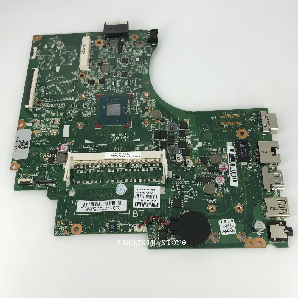 Системная плата 752884 501 001 601 для HP 14 D 240 G2 246 материнская ноутбука ASSY UMA с CELERON