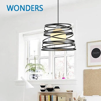 Loft Pendant Lights Industrial Wrought Spring shape Iron Pendant Lamps Bar Cafe Restaurant suspension luminaire Home Lighting Loft Pendant Lights Industrial Wrought Spring shape Iron Pendant Lamps Bar Cafe Restaurant suspension luminaire Home Lighting
