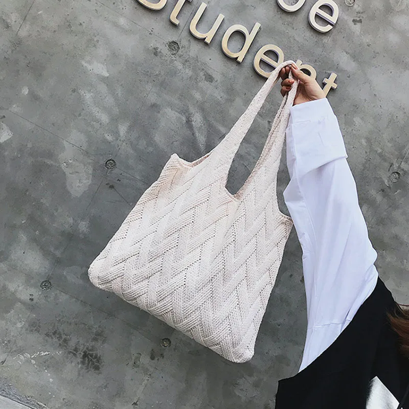 Autumn New Women Fahsion Straw Bags INS Popular Female Exquisite Handbag Large Lady Holiday Weave Shoulder Bag Knit Bolsa SS3399 (2)