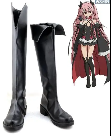 Бесплатная доставка! Новинка! Seraph Of The End ботинки для косплея Krul Tepes