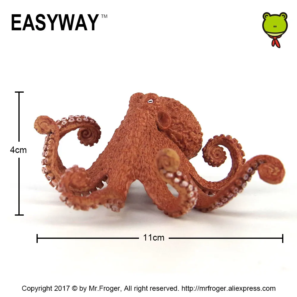 EASYWAY Animal Toys Set Plastic Octopus Toy Action Figure PVC Sea Life Decor Simulation Wildlife Model Ocean Party Decorations