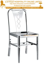 Stainless steel chair fully assembled gloss finish quick shipment