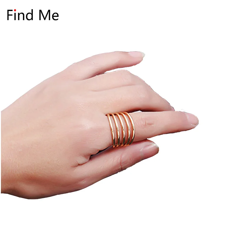 Женские многослойные кольца Find Me винтажные медные золотого цвета в стиле бохо