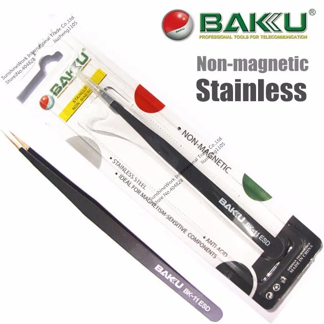 

BK-11ESD High Quality Stainless Non-magnetic Steel Tweezer